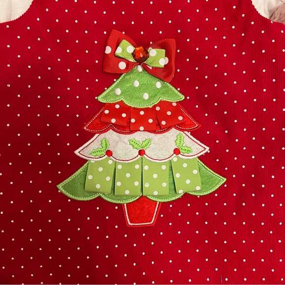 Two Piece RARE EDITIONS Christmas Tree Holiday DRESS 18 months - Picture 2 of 9